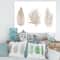 Designart - Tropical Beiges Leaves - Traditional Canvas Wall Art Print